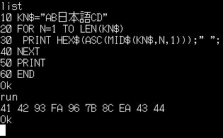 MS-DOS N88-{BASIC(86)̕R[h